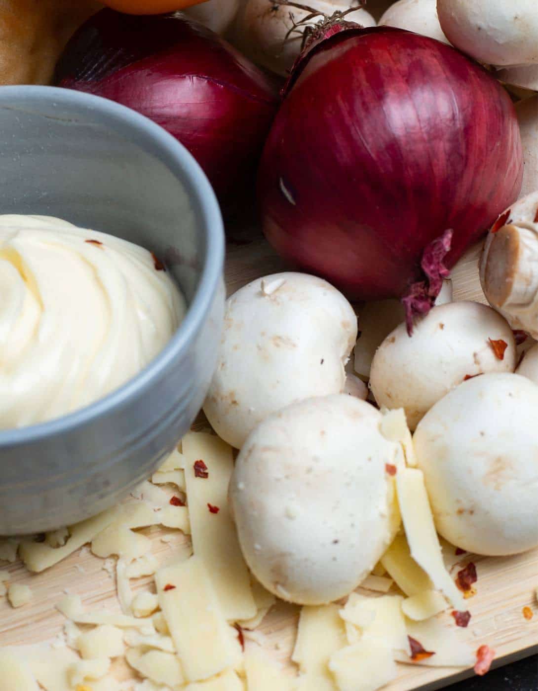 Ingrediënten voor Turks brood met pittige kip