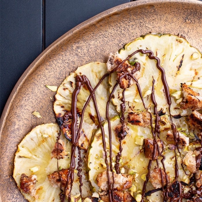 Ananascarpaccio van de BBQ
