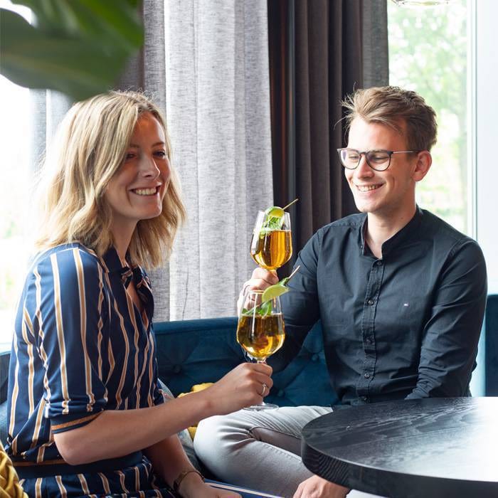 Ingrediënten voor de Disaronno cocktail met ginger ale