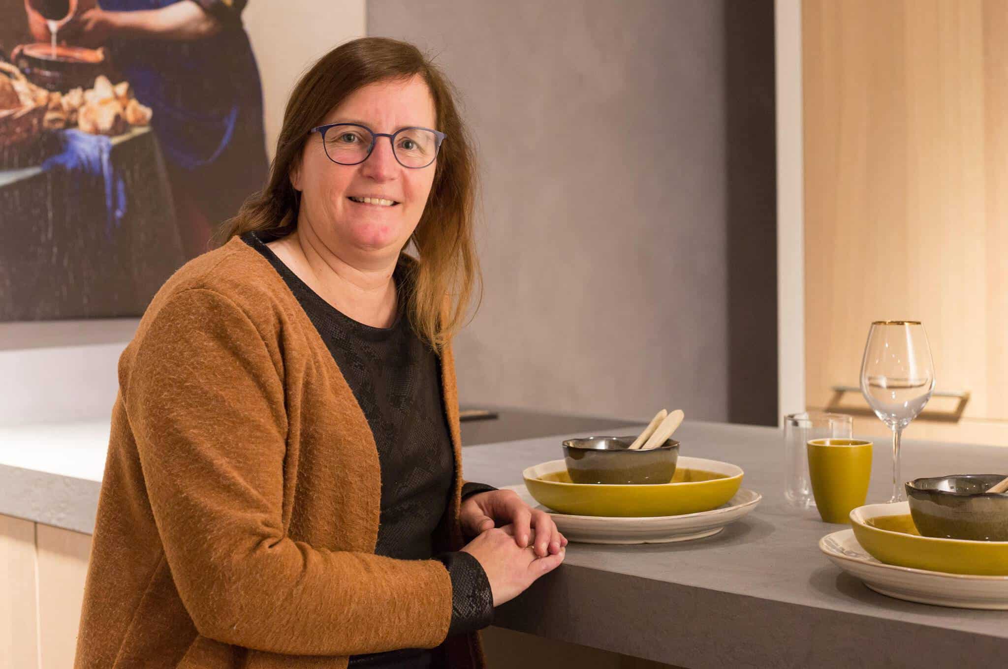 Conny tijdens de pauze