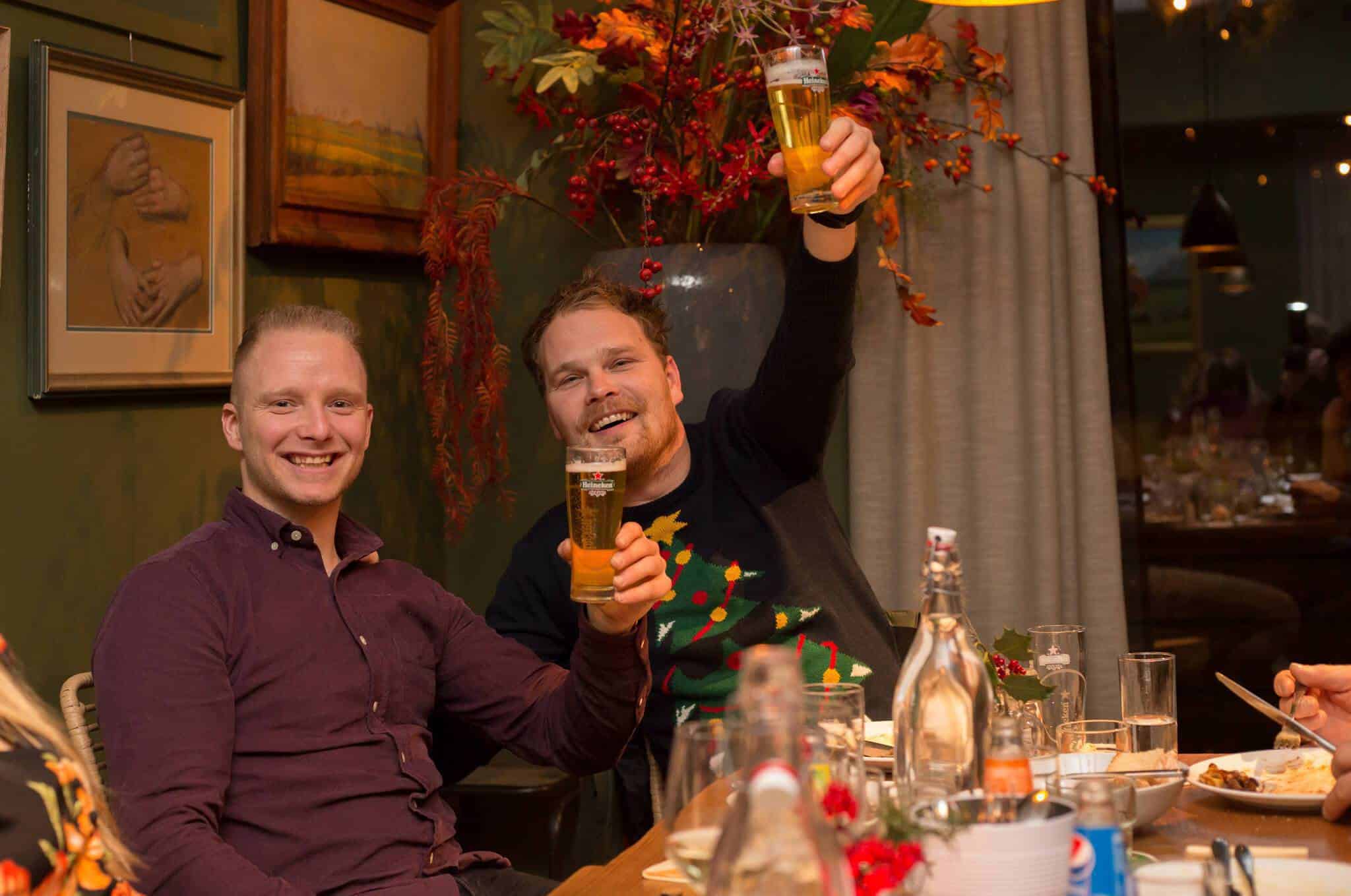 Ricardo tijdens ons kerstdiner in 2019