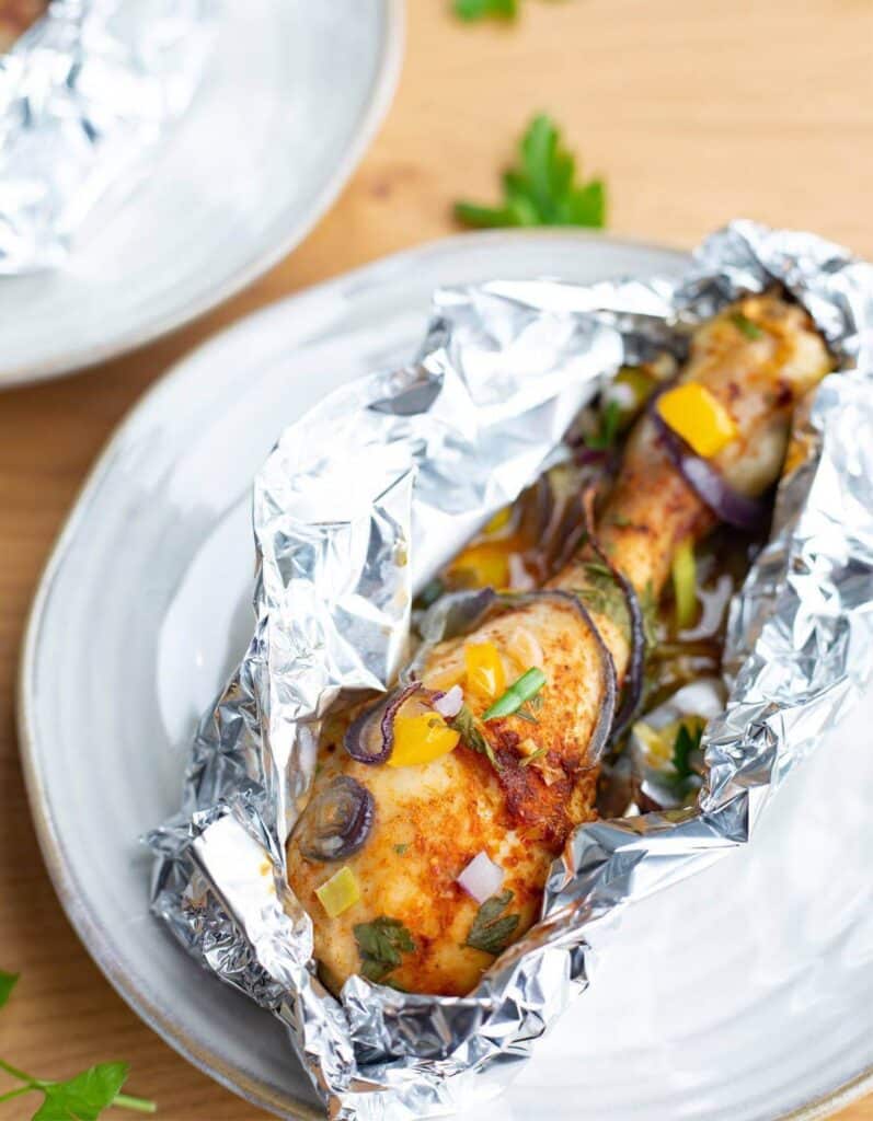 Ingrediënten voor het kippakketje uit de oven