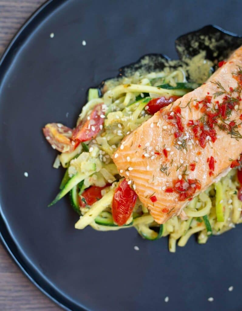 Ingrediënten voor een Oosterse zalm uit de stoomoven