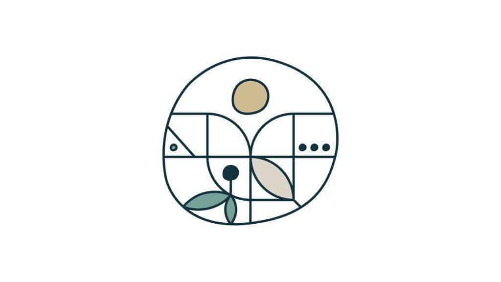 Onderdelen van het nieuwe logo van Velthuizen Keukens